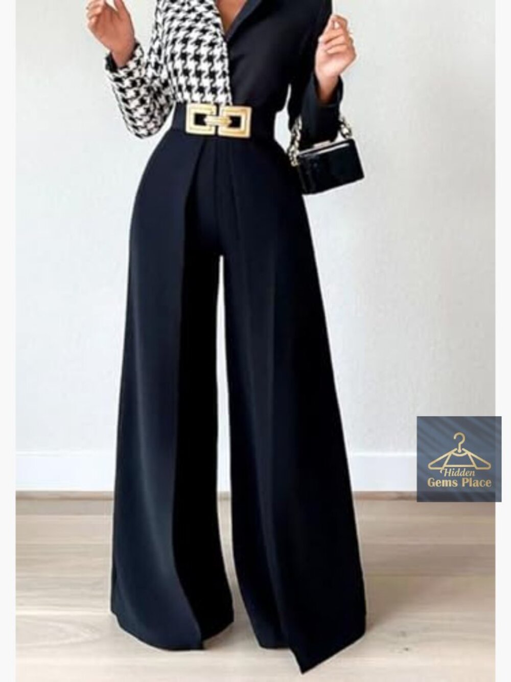 Wide Leg Dress Pants High Waisted Flowy Palazzo Trousers for Work Office - Picture 2 of 7